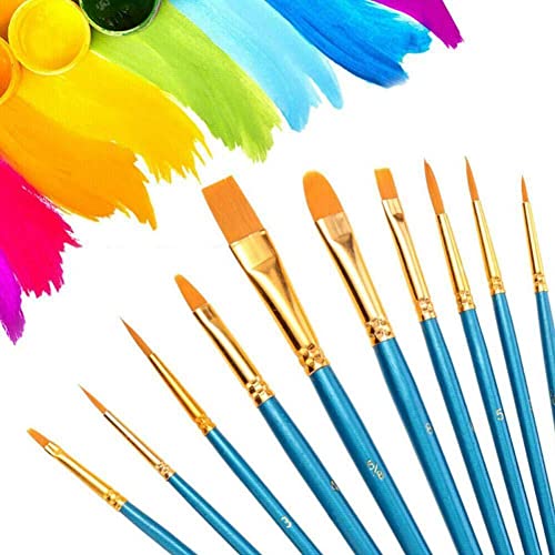 10 St/Packung Pinsel-Set Malerei Kunstpinsel für Acryl-Kit Künstler Öl Malerei Aquarell liefert Professi N0I3 Student von XIAOBAN