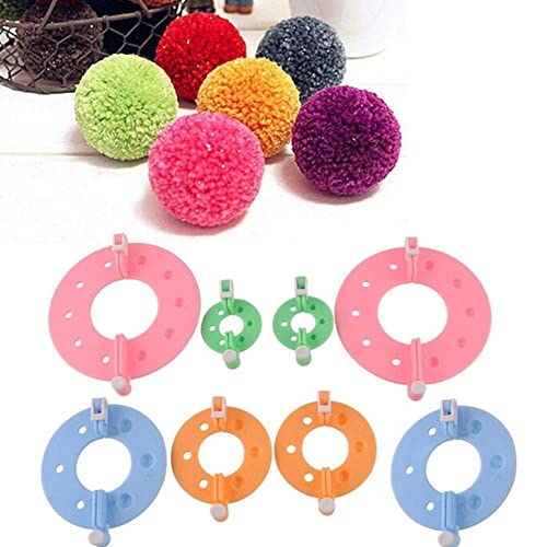 XIAOBAN 8 stücke Wolle Ball Maker Gestrickte Werkzeuge Garn Pompon Wolle Plüsch Ball Set Flusen Wolle Produktion Werkzeuge Pompons Ball Ball Weaver von XIAOBAN