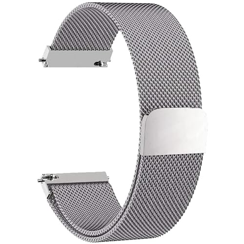 Mesh-gewebtes Schnellverschluss-Uhrenarmband, magnetisches Uhrenarmband aus Metall, Magnetverschluss, Smartwatch-Schnellverschluss-Uhren, Ersatzarmband für Damen und Herren ( Color : Silver , Size : 2 Mesh-gewebtes Schnellverschluss-Uhrenarmband, magnetisches Uhrenarmband aus Metall, Magnetverschluss, Smartwatch-Schnellverschluss-Uhren, Ersatzarmband für Damen und Herren ( Color : Silver , Size : 2 von XIAOFEIGUN