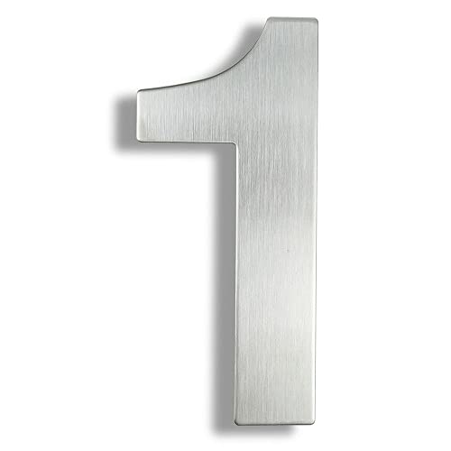 XIAOGYYE 3D-Hausnummer, Edelstahl-Adressschild 0-9, Silberfarben, 15 Cm/6 Zoll, Türnummern Für Den Außenbereich, Groß/1 XIAOGYYE 3D-Hausnummer, Edelstahl-Adressschild 0-9, Silberfarben, 15 Cm/6 Zoll, Türnummern Für Den Außenbereich, Groß/1 von XIAOGYYE