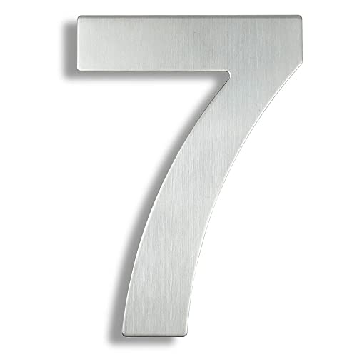 XIAOGYYE 3D-Hausnummer, Edelstahl-Adressschild 0-9, Silberfarben, 15 Cm/6 Zoll, Türnummern Für Den Außenbereich, Groß/7 XIAOGYYE 3D-Hausnummer, Edelstahl-Adressschild 0-9, Silberfarben, 15 Cm/6 Zoll, Türnummern Für Den Außenbereich, Groß/7 von XIAOGYYE