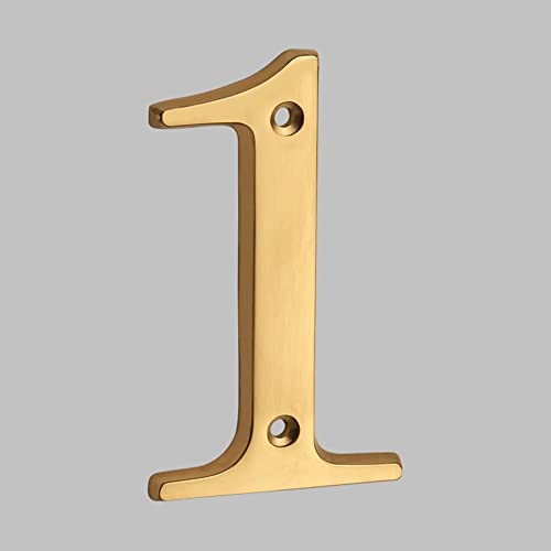 XIAOGYYE 3D-Hausnummern Aus Messing, 0–9/A/B, Massive Messingbuchstaben, Moderne Hausnummern, Wohnungsnummern, Hausnummernschilder, 100 Mm/1 XIAOGYYE 3D-Hausnummern Aus Messing, 0–9/A/B, Massive Messingbuchstaben, Moderne Hausnummern, Wohnungsnummern, Hausnummernschilder, 100 Mm/1 von XIAOGYYE