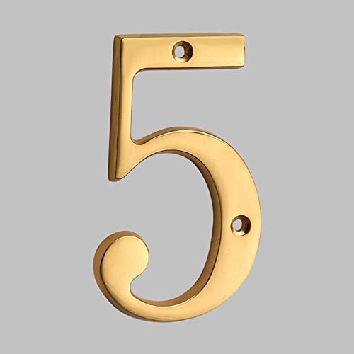 XIAOGYYE 3D-Hausnummern Aus Messing, 0–9/A/B, Massive Messingbuchstaben, Moderne Hausnummern, Wohnungsnummern, Hausnummernschilder, 100 Mm/5 XIAOGYYE 3D-Hausnummern Aus Messing, 0–9/A/B, Massive Messingbuchstaben, Moderne Hausnummern, Wohnungsnummern, Hausnummernschilder, 100 Mm/5 von XIAOGYYE