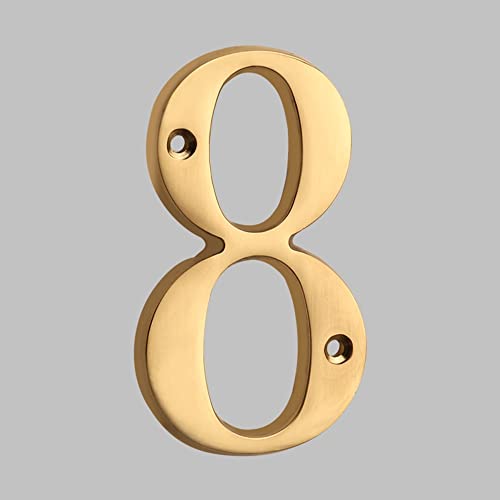 XIAOGYYE 3D-Hausnummern Aus Messing, 0–9/A/B, Massive Messingbuchstaben, Moderne Hausnummern, Wohnungsnummern, Hausnummernschilder, 100 Mm/8 XIAOGYYE 3D-Hausnummern Aus Messing, 0–9/A/B, Massive Messingbuchstaben, Moderne Hausnummern, Wohnungsnummern, Hausnummernschilder, 100 Mm/8 von XIAOGYYE