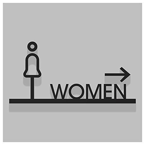 XIAOGYYE 3D-Toilettenschilder Für Männer Und Frauen, Pfeil, Richtungspfeil Im Flur, 22 X 10,5 Cm/30 X 14,6 Cm/35 X 17 Cm, Stereo-Acryl-Symbol, Schwarz/C2/22 * 10.5Cm XIAOGYYE 3D-Toilettenschilder Für Männer Und Frauen, Pfeil, Richtungspfeil Im Flur, 22 X 10,5 Cm/30 X 14,6 Cm/35 X 17 Cm, Stereo-Acryl-Symbol, Schwarz/C2/22 * 10.5Cm von XIAOGYYE