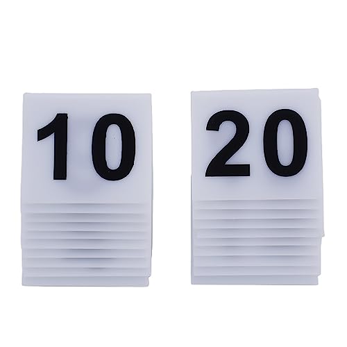 XIAOGYYE Acryl-Tischaufsteller, Tischnummernschilder (1–20), Acryl-Nummern Für Hochzeiten, Römische Ziffern/White/1-20Pcs von XIAOGYYE