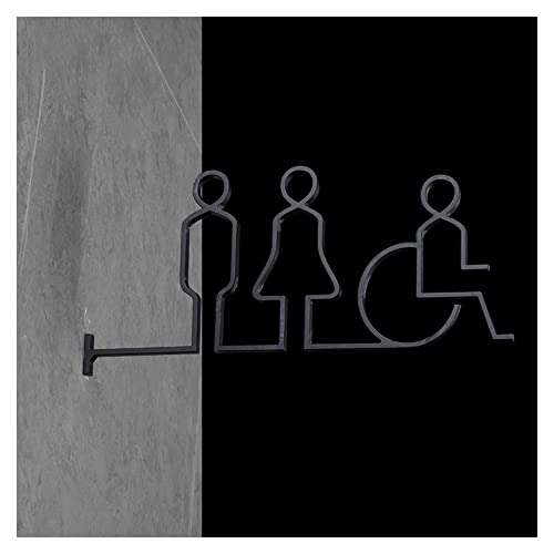 XIAOGYYE Aluminiumlegierung, Seitlich Hängendes Türschild Für Toiletten, 33,6 X 15,6 Cm, Seitlich Hängende Wc-Logos Für Männer Und Frauen/Black/33.6 * 15.6Cm XIAOGYYE Aluminiumlegierung, Seitlich Hängendes Türschild Für Toiletten, 33,6 X 15,6 Cm, Seitlich Hängende Wc-Logos Für Männer Und Frauen/Black/33.6 * 15.6Cm von XIAOGYYE