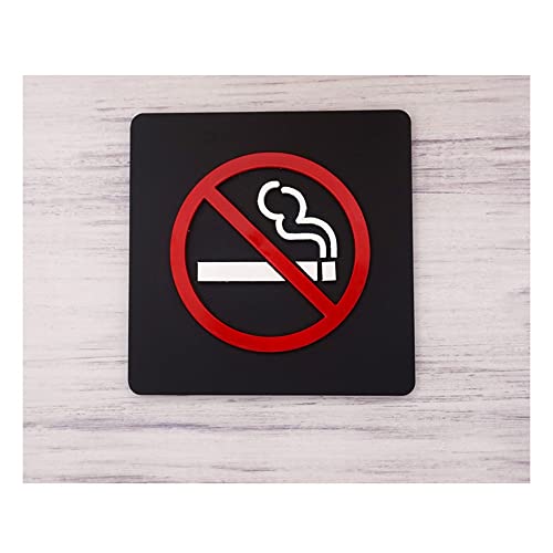 XIAOGYYE Schwarzes „Rauchen Verboten“-Logo, 10 Cm, Warnschild Für Öffentliche Bereiche, 3D-Acryl-Spiegel-Wandaufkleber, Hoteldekor XIAOGYYE Schwarzes „Rauchen Verboten“-Logo, 10 Cm, Warnschild Für Öffentliche Bereiche, 3D-Acryl-Spiegel-Wandaufkleber, Hoteldekor von XIAOGYYE