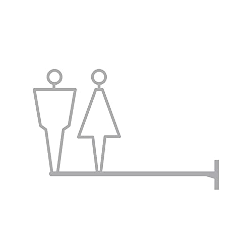 XIAOGYYE Seitlich Hängendes Wc-Türschild Aus Metall, 20,7 X 32 Cm, Für Herren- Und Damentoiletten, Hotel-Badezimmerbeschilderung, Toilettenbeschilderung, Logo Für Öffentliche Toiletten, Wegweiser/Sier XIAOGYYE Seitlich Hängendes Wc-Türschild Aus Metall, 20,7 X 32 Cm, Für Herren- Und Damentoiletten, Hotel-Badezimmerbeschilderung, Toilettenbeschilderung, Logo Für Öffentliche Toiletten, Wegweiser/Sier von XIAOGYYE