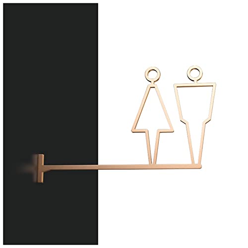 XIAOGYYE Seitlich Hängendes Wc-Türschild Aus Metall, 20,7 X 32 Cm, Für Herren- Und Damentoiletten, Hotel-Badezimmerbeschilderung, Toilettenbeschilderung, Logo Für Öffentliche Toiletten, Wegweiser/D/Me XIAOGYYE Seitlich Hängendes Wc-Türschild Aus Metall, 20,7 X 32 Cm, Für Herren- Und Damentoiletten, Hotel-Badezimmerbeschilderung, Toilettenbeschilderung, Logo Für Öffentliche Toiletten, Wegweiser/D/Me von XIAOGYYE