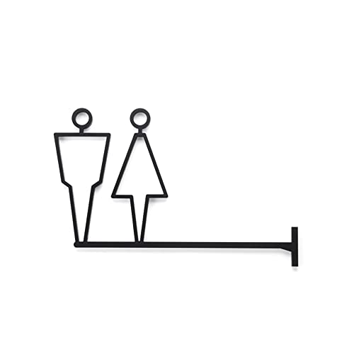 XIAOGYYE Seitlich Hängendes Wc-Türschild Aus Metall, 20,7 X 32 Cm, Schild Für Herren- Und Damentoiletten, Hotelbadezimmerbeschilderung, Toilettenbeschilderung, Logo Für Öffentliche Toiletten, Wegweise XIAOGYYE Seitlich Hängendes Wc-Türschild Aus Metall, 20,7 X 32 Cm, Schild Für Herren- Und Damentoiletten, Hotelbadezimmerbeschilderung, Toilettenbeschilderung, Logo Für Öffentliche Toiletten, Wegweise von XIAOGYYE