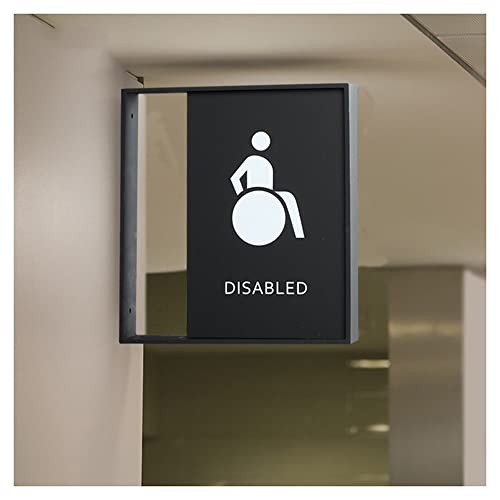 XIAOGYYE Seitliches Toilettenschild, Badezimmerbeschilderung, 25 X 22 Cm, Wc-Türschild Für Männer Und Frauen, Barrierefreies Zimmer, Einkaufszentrum, Öffentliche Toilette, Logo-Schild/Disabled XIAOGYYE Seitliches Toilettenschild, Badezimmerbeschilderung, 25 X 22 Cm, Wc-Türschild Für Männer Und Frauen, Barrierefreies Zimmer, Einkaufszentrum, Öffentliche Toilette, Logo-Schild/Disabled von XIAOGYYE