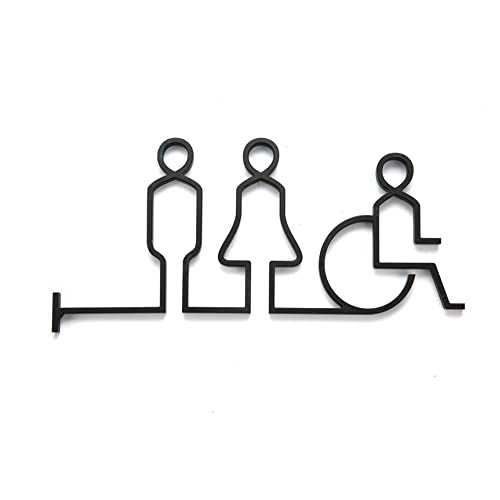 XIAOGYYE Toilettenschild Aus Aluminiumlegierung Zur Wandmontage, Seitlich Hängende Wc-Schilder Mit Männlichem Und Weiblichem Logo, Schilder Für Hotels, Gastfamilien, Innenschilder Für Einkaufszentren, XIAOGYYE Toilettenschild Aus Aluminiumlegierung Zur Wandmontage, Seitlich Hängende Wc-Schilder Mit Männlichem Und Weiblichem Logo, Schilder Für Hotels, Gastfamilien, Innenschilder Für Einkaufszentren, von XIAOGYYE