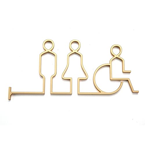XIAOGYYE Toilettenschild Aus Aluminiumlegierung Zur Wandmontage, Seitlich Hängende Wc-Schilder Mit Männlichem Und Weiblichem Logo Schilder Für Den Innenbereich Von Hotels, Gastfamilien Und Einkaufszen XIAOGYYE Toilettenschild Aus Aluminiumlegierung Zur Wandmontage, Seitlich Hängende Wc-Schilder Mit Männlichem Und Weiblichem Logo Schilder Für Den Innenbereich Von Hotels, Gastfamilien Und Einkaufszen von XIAOGYYE