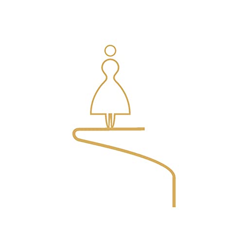 XIAOGYYE Toilettenschild Für Männer Und Frauen (29 X 19,1 Cm), Metall-Türschild, Hotel-Badezimmer-Beschilderung, Toiletten-Beschilderung, Logo-Leitplan Für Öffentliche Toiletten/D/Female von XIAOGYYE