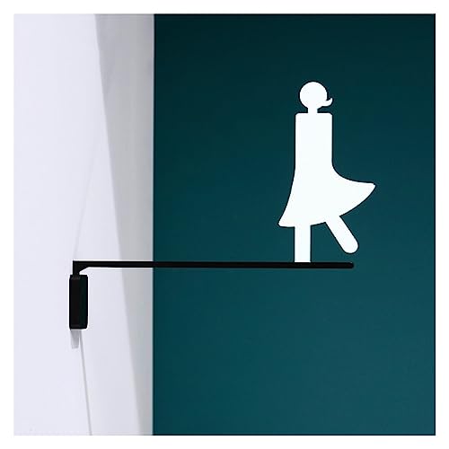 XIAOGYYE Toilettenschilder Für Herren Und Damen, 22 X 30 Cm/22 X 27,6 Cm, Toiletten-Waschraum-Badezimmer-Türschild, Toiletten-Leitplanke, Aluminium-Metallschilder/Female 22 * 27.6Cm von XIAOGYYE