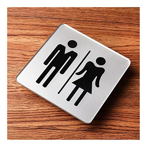 XIAOGYYE Wc-Schild (10 X 10 Cm, Vorsicht Vor Rutschigen Türen, Nummernschilder, Acrylschild, Wandaufkleber) Aufkleber/Women And Men von XIAOGYYE