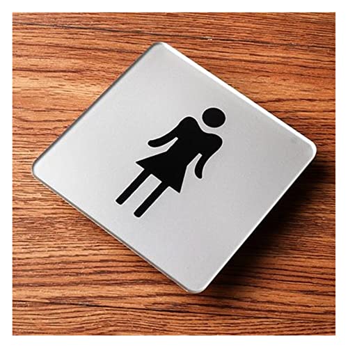 XIAOGYYE Wc-Schild (10 X 10 Cm, Vorsicht Vor Rutschigen Türen, Nummernschilder, Silberfarben, Acrylschild, Wandaufkleber/Women XIAOGYYE Wc-Schild (10 X 10 Cm, Vorsicht Vor Rutschigen Türen, Nummernschilder, Silberfarben, Acrylschild, Wandaufkleber/Women von XIAOGYYE