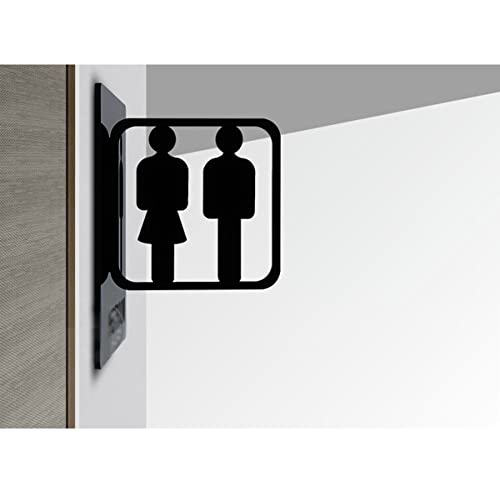XIAOGYYE Wegweiser Für Flure, Vorspringende Toilettenschilder – Doppelseitig (20 X 25 Cm/15 X 20 Cm), 3D-Stereo-Wc-Hinweisschild Für Badezimmer, Geschäft, Restaurant/Reom 20 * 25Cm/15 * 20 cm von XIAOGYYE