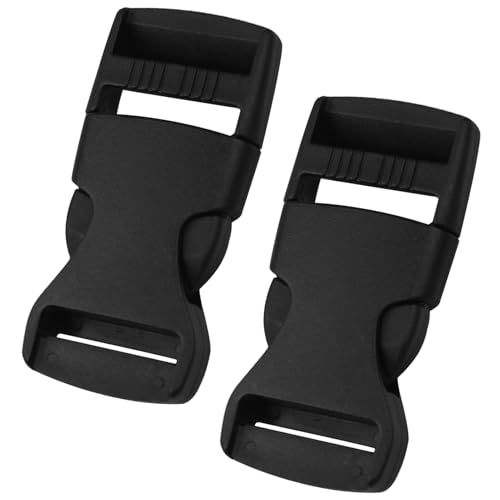 XIAOJING0 2 Stück 25 mm Steckschnallen für Breite Gurtbänder,Schnellverschluss Schnallen Ersatz Steckverschluss Reparatur,Rucksack Gurtschnalle,Steckschließe Verstellbare Kunststoff Clips,Kein Nähen von XIAOJING0
