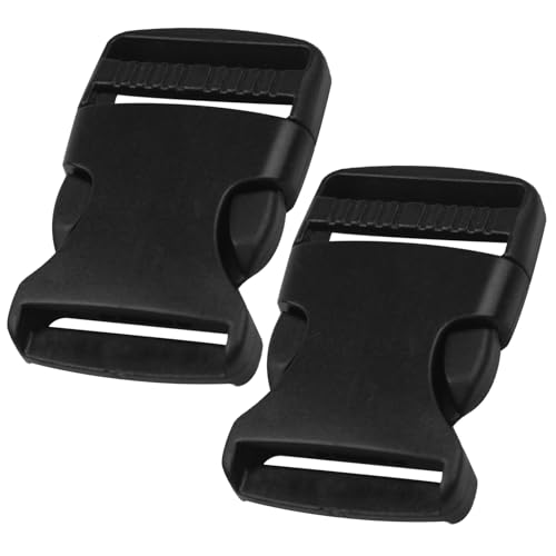 XIAOJING0 2 Stück 32 mm Steckschnallen für Breite Gurtbänder,Schnellverschluss Schnallen Ersatz Steckverschluss Reparatur,Rucksack Gurtschnalle,Steckschließe Verstellbare Kunststoff Clips,Kein Nähen von XIAOJING0