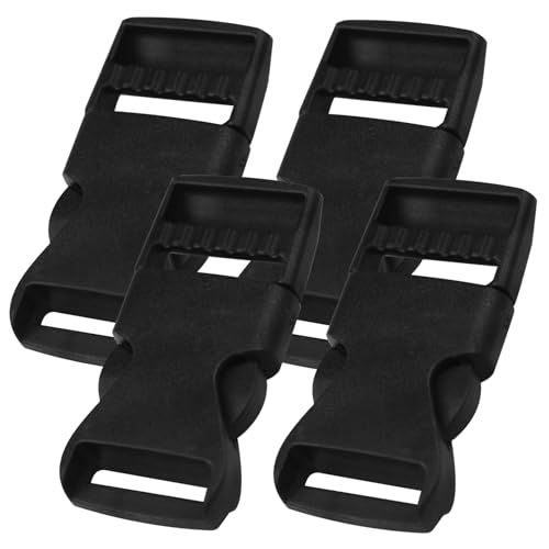 XIAOJING0 4 Stück 15 mm Steckschnallen für Breite Gurtbänder,Schnellverschluss Schnallen Ersatz Steckverschluss Reparatur,Rucksack Gurtschnalle, Steckschließe Verstellbare Kunststoff clips,kein Nähen von XIAOJING0