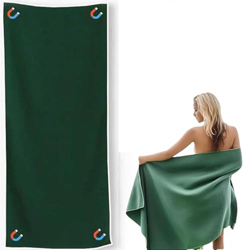 XIAOJINJU Badetuch, magnetisches Badetuch, magnetisches Handtuch, schnelltrocknend, sandabweisendes Strandtuch, super saugfähig mit Magnetverschluss für Strand, Pool, Reisen, Fitnessstudio und Camping von XIAOJINJU