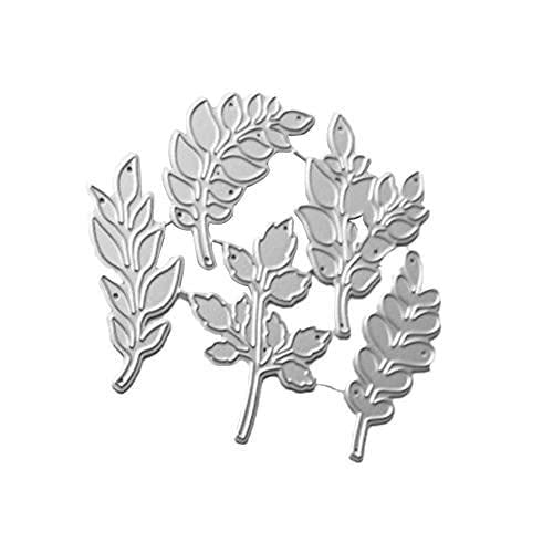 Stanzformen, 5-teiliges Set mit Zweigen und Blättern, Papierbasteln, Metallprägung, Karten-Schablonen, für DIY Scrapbooki von XIAOL