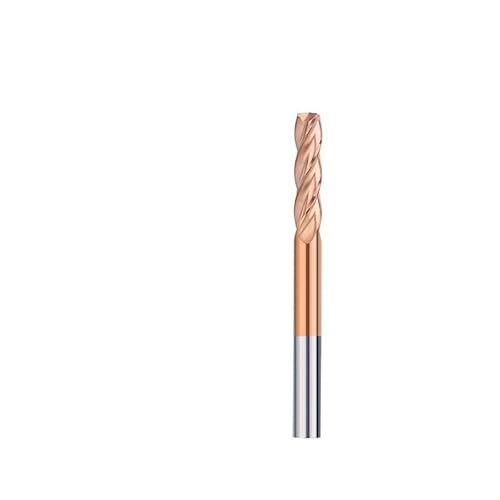 1 Stück Hartmetall-Schaftfräser, 4 mm, 6 mm Schaft, 4 Flöten, Fräser, TiCN-beschichtet, CNC-Fräser, flaches Fräswerkzeug(4x4x8x45mm) von XIAONIYI