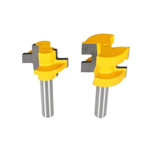 2PCS 6mm 6,35mm 8mm 12mm 12,7mm Schaft T & G Baut Router Bit Holzbearbeitung fräser for Holz Gesicht Mühle Werkzeuge(12.7x28.6x20) von XIAONIYI