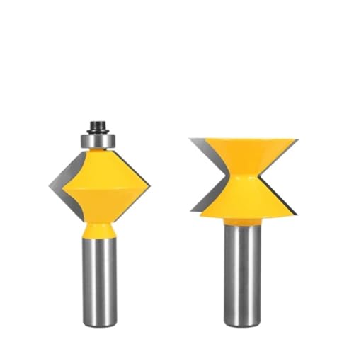 2PCS 8mm 12mm 12,7mm Schaft 90 ° Rand Banding Montage Router Bit Hartmetall Cutter Holz fräser for Holz Werkzeuge(12x38.1) von XIAONIYI