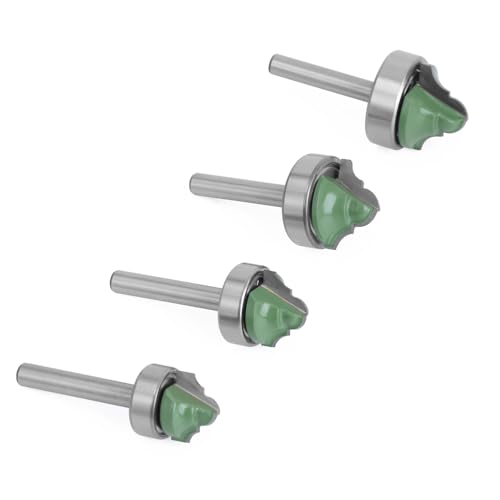 4-teiliges Set, 6,35 mm Schaft, doppelter römischer Ogee Kantenfräser, Lagerfräser for Holzlinienmesser, Holzwälzfräsen von XIAONIYI