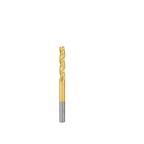Hartmetall-Fräser, 3,175 mm Schaft, flacher Schaftfräser for die Holzbearbeitung, 3 Flöten, TiN-beschichteter Spiral-Schaftfräser, CNC-Fräser(3.175x2.0x8x38) von XIAONIYI
