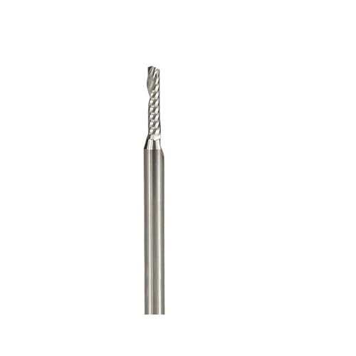 Hartmetall-Schaftfräser, Einzelflöte, Fräser, 3,175, 4,6 mm Schaft, Einflöte, Spirale, PVC-Fräser, CNC-Fräser(4x15x45mm) von XIAONIYI