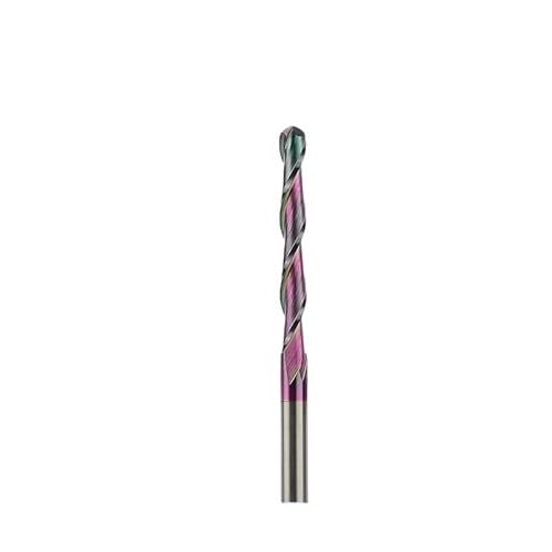 Kugelkopf-Schaftfräser, 2 Flöten, superbeschichteter Hartmetall-Fräser for Schneiden von Aluminium, 3,175 mm Schaft, CNC-Fräser(3.175x2x6) von XIAONIYI