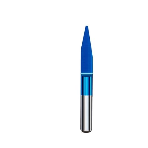 PCB Gravur Bit 10-90D V Form Spitze Schaftfräser Wolframcarbid PCB 3D Fräser Nano Blau Beschichtet CNC Router Bit(3.175x0.4x40D) von XIAONIYI