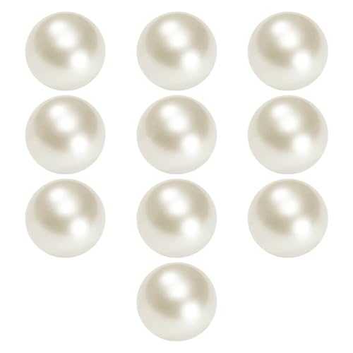 10 Pcs Runde Kunstperlen Perlen Mit Loch 12mm Halsketten Anhänger Kügelchen Armbänder Lose Halsketten Armband Perlen Halskettenarmband von XIAOQENAN