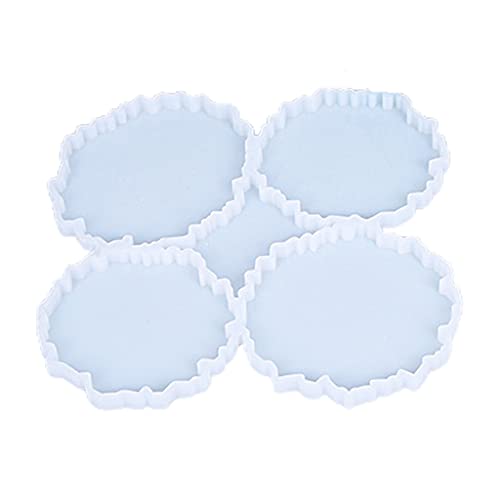 4-in-1 Kristall-Epoxidharz-Tablett-Formen, Achat, Geode, Kunstharz, Küstenherstellung, Zubehör, Büro, Heimdekoration von XIAOQENAN