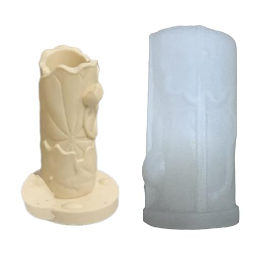 Geprägte Blütenvase Form Flexibler Silikonform Für Blumen Pflanzer Handgefertigtes Hausdekoration Schmuckformwerkzeug Gestreiftes Vase Harzform von XIAOQENAN