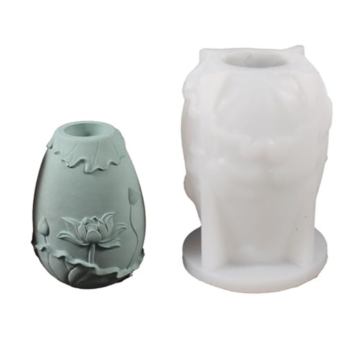 Geprägte Blütenvase Form Flexibler Silikonform Für Blumen Pflanzer Handgefertigtes Hausdekoration Schmuckformwerkzeug Gestreiftes Vase Harzform von XIAOQENAN