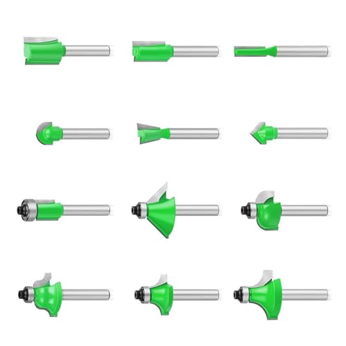 Haltbarkeit Router Bit Set 12 Stück 1/4 Zoll Haltbarkeit Router Bit Set 12 Stück 1/4 Zoll von XIAOQENAN