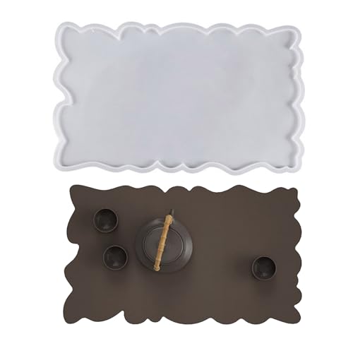 Harzformen aus Silikon, Obstschalenformen, unregelmäßig, rechteckig, Epoxidharz, Gießformen für Harzgusskunst von XIAOQENAN