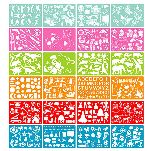 Malschablonen, dekorative Vorlagen für Scrapbooking, Karten, Dekorationen, 24 Stück Malschablonen, dekorative Vorlagen für Scrapbooking, Karten, Dekorationen, 24 Stück von XIAOQENAN