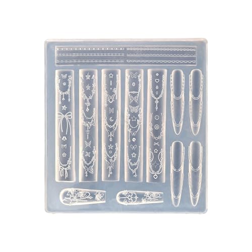 Praktische Robuste Silikonform Für Nägel Kunst Mit Schmetterlings Und Blumenmuster Tragbar Für Handwerksenthusiasten Täglich Nutzung Home Decoration von XIAOQENAN