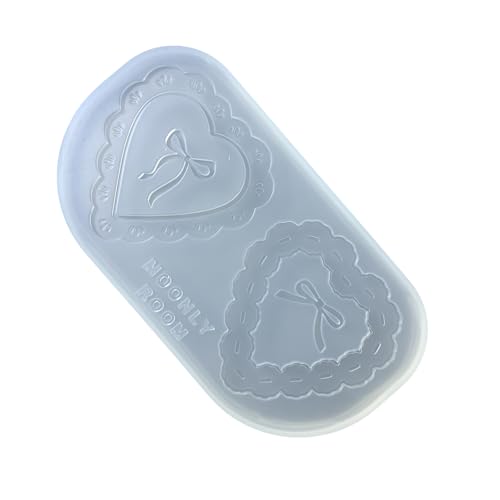 Silikonform für dekorative Schlüsselanhänger, Spitze, Herz, Schleife, Epoxidharz, Ohrringe, Anhänger, Ornament, leicht zu lösen Silikonform für dekorative Schlüsselanhänger, Spitze, Herz, Schleife, Epoxidharz, Ohrringe, Anhänger, Ornament, leicht zu lösen von XIAOQENAN