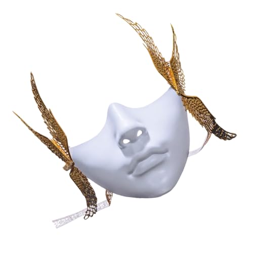 XIAOQENAN Mechanisch mit Flügel-Maskerade, halbes Gesicht, Halloween, Cosplay, Zubehör für Damen und Herren, Maskerade, Cosplay XIAOQENAN Mechanisch mit Flügel-Maskerade, halbes Gesicht, Halloween, Cosplay, Zubehör für Damen und Herren, Maskerade, Cosplay von XIAOQENAN