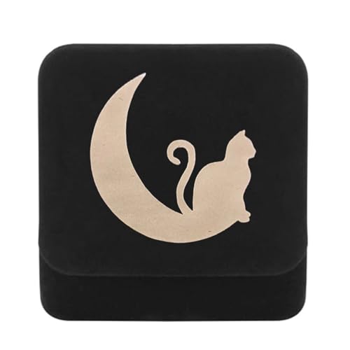 XIAOQENAN Robuster Stoffschmuck Lagerbehälter Mit Mond Designs Tragbare Und Praktische Ströme Schmuckschatulle Mit Monddesigns von XIAOQENAN