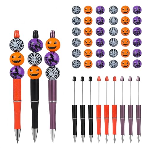 XIAOQIXI Fun DIY Halloween Kreative Perlen Stift Set 9 Stifte 36 Holzperlen für Kinder und Erwachsene Halloween Geschenk XIAOQIXI Fun DIY Halloween Kreative Perlen Stift Set 9 Stifte 36 Holzperlen für Kinder und Erwachsene Halloween Geschenk von XIAOQIXI