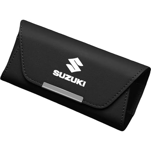 XIAOSAXIAODE Magnetisches Leder Brillenetui für Autosonnenblende, für Suzuki Swift 3 Doors 2010 2011 2012 2013 Fahrzeuge, Praktische Brillenbox mit Magnetverschluss, Leder Organizer,Black von XIAOSAXIAODE