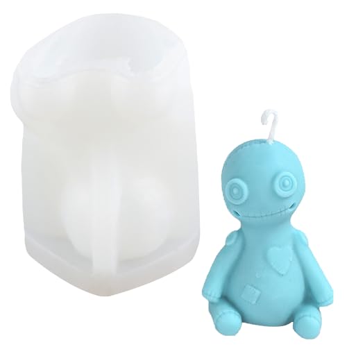 XIAOSHUI 3D Fluchpuppe Silikon Kerzenform Halloween 3D Horrorpuppen Kerzenformen Für Kerzenherstellung Harz Säulen Aromatherapie Kerzen Wachs Seifen Gießformen Ton Handwerk von XIAOSHUI